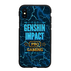 Чехол iPhone XS Max матовый Игра Genshin Impact: pro gaming, цвет: 3D-черный