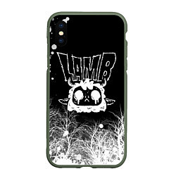 Чехол iPhone XS Max матовый Lamb - Cult of the lamb, цвет: 3D-темно-зеленый