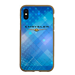 Чехол iPhone XS Max матовый Chrysler - абстракция, цвет: 3D-коричневый