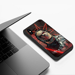 Чехол iPhone XS Max матовый Mick Thomson-Slipknot, цвет: 3D-черный — фото 2