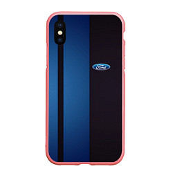 Чехол iPhone XS Max матовый Ford - три полосы, цвет: 3D-баблгам