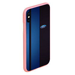 Чехол iPhone XS Max матовый Ford - три полосы, цвет: 3D-баблгам — фото 2