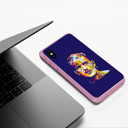 Чехол iPhone XS Max матовый Lil Peep Арт, цвет: 3D-розовый — фото 2