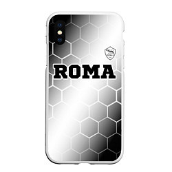 Чехол iPhone XS Max матовый Roma sport на светлом фоне: символ сверху, цвет: 3D-белый