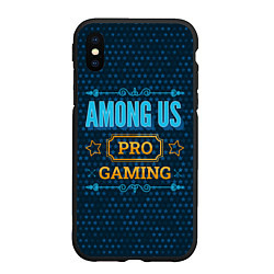 Чехол iPhone XS Max матовый Игра Among Us: pro gaming, цвет: 3D-черный