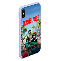 Чехол iPhone XS Max матовый Dead island 2 главный герой, цвет: 3D-светло-сиреневый — фото 2