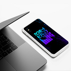 Чехол iPhone XS Max матовый Ковбой Бибоп неон, цвет: 3D-белый — фото 2