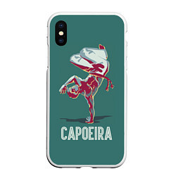 Чехол iPhone XS Max матовый Capoeira fighter, цвет: 3D-белый