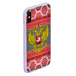 Чехол iPhone XS Max матовый Россия будущего, цвет: 3D-светло-сиреневый — фото 2