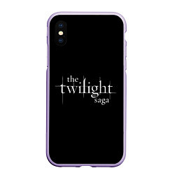 Чехол iPhone XS Max матовый The twilight saga, цвет: 3D-светло-сиреневый