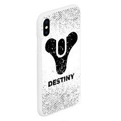 Чехол iPhone XS Max матовый Destiny с потертостями на светлом фоне, цвет: 3D-белый — фото 2