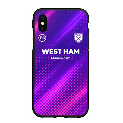Чехол iPhone XS Max матовый West Ham legendary sport grunge