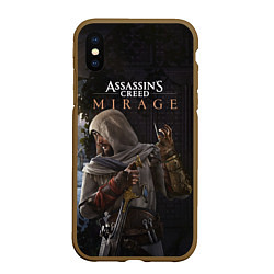 Чехол iPhone XS Max матовый Скрытый Басим Assassins creed mirage, цвет: 3D-коричневый