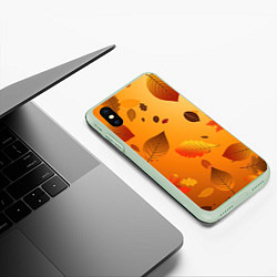 Чехол iPhone XS Max матовый Осенний тёплый ветер, цвет: 3D-салатовый — фото 2