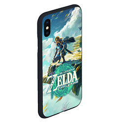 Чехол iPhone XS Max матовый The Legend of Zelda: Tears of the Kingdom Линк, цвет: 3D-черный — фото 2