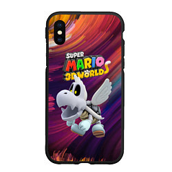 Чехол iPhone XS Max матовый Dry Bones - Super Mario 3D World - Nintendo, цвет: 3D-черный