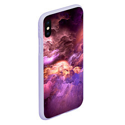 Чехол iPhone XS Max матовый Необычное фиолетовое облако, цвет: 3D-светло-сиреневый — фото 2