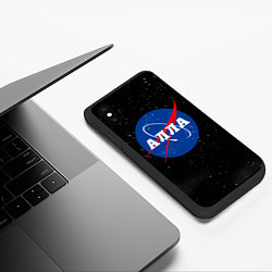 Чехол iPhone XS Max матовый Алла Наса космос, цвет: 3D-черный — фото 2