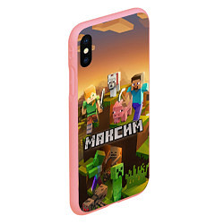 Чехол iPhone XS Max матовый Максим Minecraft, цвет: 3D-баблгам — фото 2