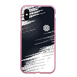 Чехол iPhone XS Max матовый Breaking benjamin абстракция, цвет: 3D-розовый