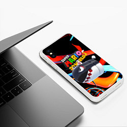 Чехол iPhone XS Max матовый Cat Bullet Bill - Super mario 3D World - Nintendo, цвет: 3D-белый — фото 2