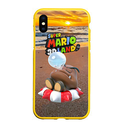 Чехол iPhone XS Max матовый Goomba - Super Mario 3D Land, цвет: 3D-желтый