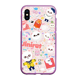 Чехол iPhone XS Max матовый Skzoo Jinniret pattern cartoon avatar, цвет: 3D-фиолетовый