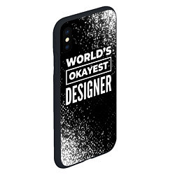 Чехол iPhone XS Max матовый Worlds okayest designer - dark, цвет: 3D-черный — фото 2