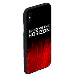 Чехол iPhone XS Max матовый Bring Me the Horizon red plasma, цвет: 3D-черный — фото 2