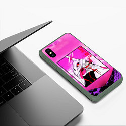 Чехол iPhone XS Max матовый Neon Genesis Evangelion: Eva 01, цвет: 3D-темно-зеленый — фото 2