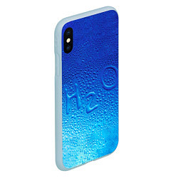 Чехол iPhone XS Max матовый Вода - H2O, цвет: 3D-голубой — фото 2