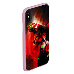 Чехол iPhone XS Max матовый Neon Genesis Evangelion Unit-02, цвет: 3D-розовый — фото 2