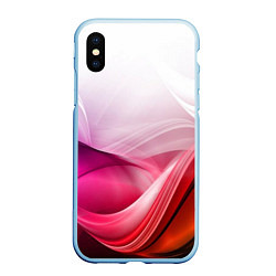 Чехол iPhone XS Max матовый Кремовый дизайн, цвет: 3D-голубой