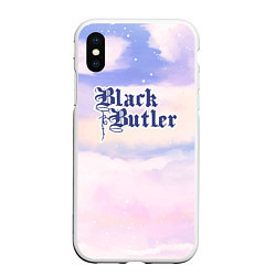 Чехол iPhone XS Max матовый Black Butler sky clouds, цвет: 3D-белый