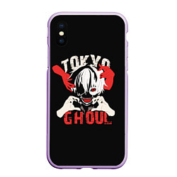 Чехол iPhone XS Max матовый Kaneki Ken - Tokyo Ghoul, цвет: 3D-сиреневый