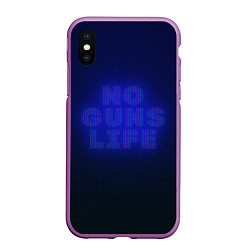 Чехол iPhone XS Max матовый No guns life tv, цвет: 3D-фиолетовый