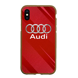 Чехол iPhone XS Max матовый Audi abstraction, цвет: 3D-коричневый