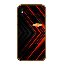 Чехол iPhone XS Max матовый Chevrolet art, цвет: 3D-коричневый