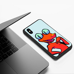 Чехол iPhone XS Max матовый Оранжевый - Радужные друзья, цвет: 3D-черный — фото 2