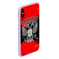 Чехол iPhone XS Max матовый Каменный герб России, цвет: 3D-светло-сиреневый — фото 2