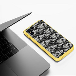 Чехол iPhone XS Max матовый Камуфляж URBAN городской, цвет: 3D-желтый — фото 2