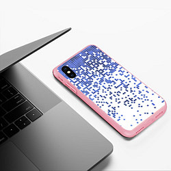 Чехол iPhone XS Max матовый Пиксельный минималистический паттерн, цвет: 3D-баблгам — фото 2
