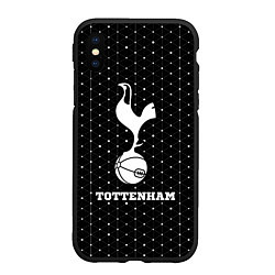Чехол iPhone XS Max матовый Tottenham sport на темном фоне, цвет: 3D-черный