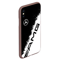 Чехол iPhone XS Max матовый Мерседес - АМГ - Краски, цвет: 3D-коричневый — фото 2
