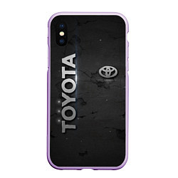 Чехол iPhone XS Max матовый Toyota cracks, цвет: 3D-сиреневый