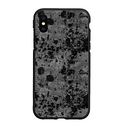 Чехол iPhone XS Max матовый Камуфляж Metro, цвет: 3D-черный