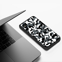 Чехол iPhone XS Max матовый Камуфляж Concrete Jungle, цвет: 3D-черный — фото 2