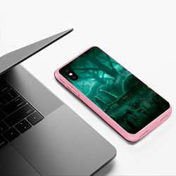 Чехол iPhone XS Max матовый Причал у болота, цвет: 3D-баблгам — фото 2