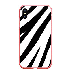 Чехол iPhone XS Max матовый Камуфляж зебры, цвет: 3D-баблгам