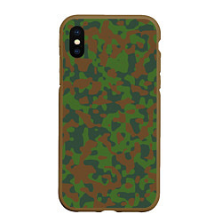 Чехол iPhone XS Max матовый Камуфляж WW2 Soviet, цвет: 3D-коричневый